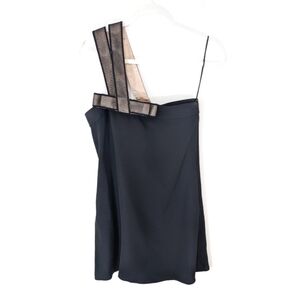 Jay Godfrey Silk One-shoulder Bow Strap LBD 4